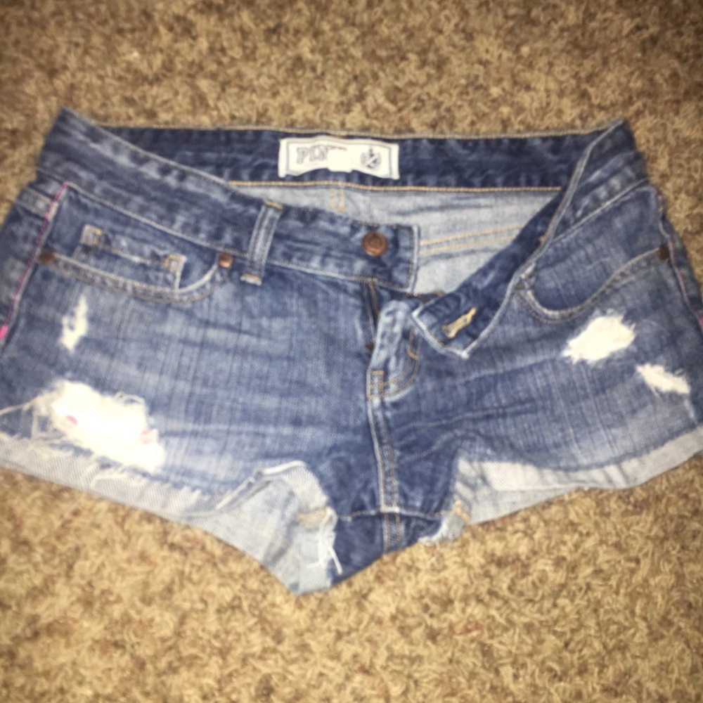 Victoria secret pink denim shorts